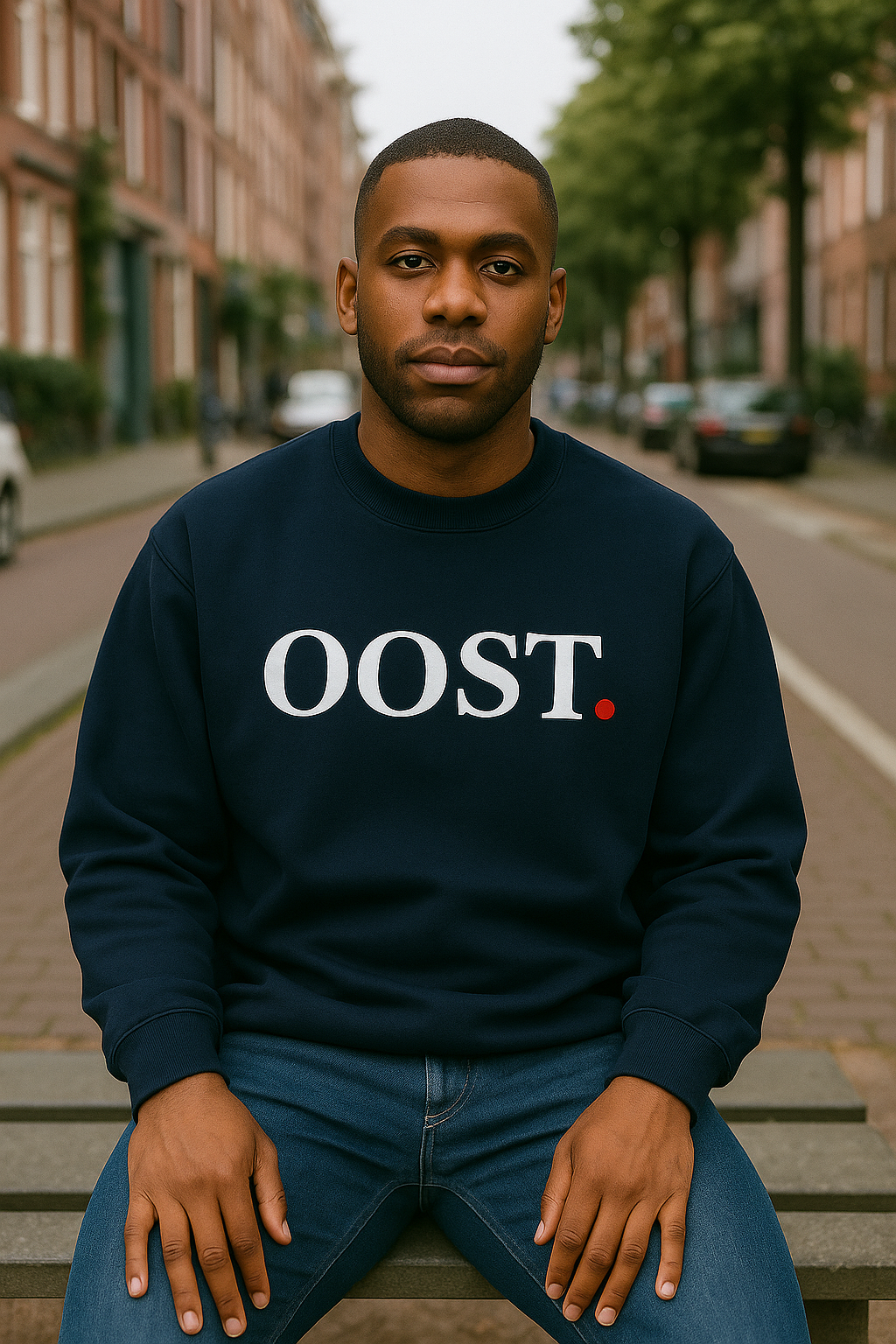 Oost sweater donker blauw 