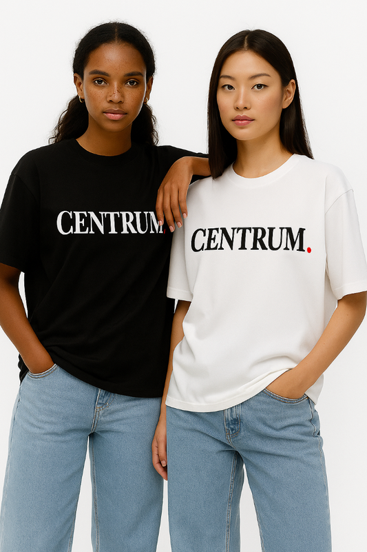 CENTRUM T-shirt wit zwart Waar alles samenkomt