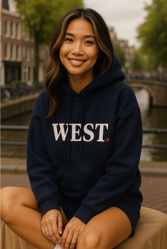 Luxury WEST Hoodie Unisex – Zwart, Grijs, Kobaltblauw, Donkerblauw, Groen en Roze | Jill & Gio